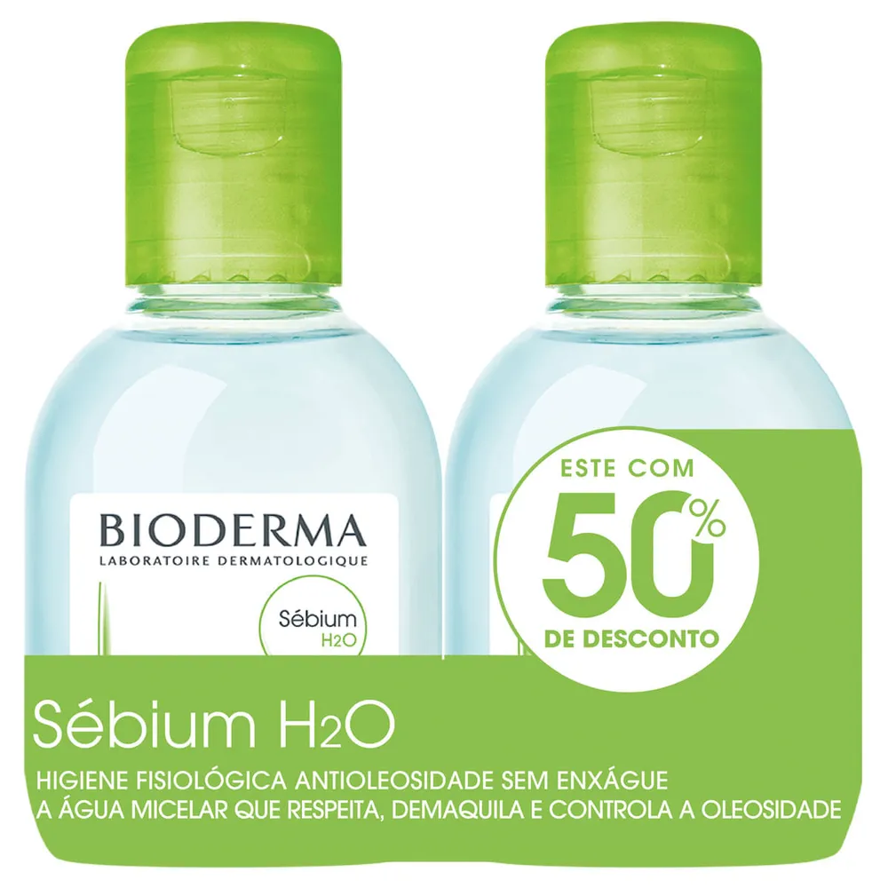 Água Micelar Bioderma Sébium H2O 100ml 2 Unidades