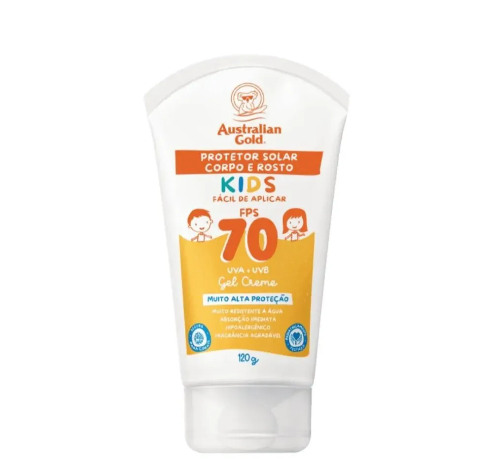 Australian Gold Protetor Solar Corpo e Rosto Kids Fps 70 120G