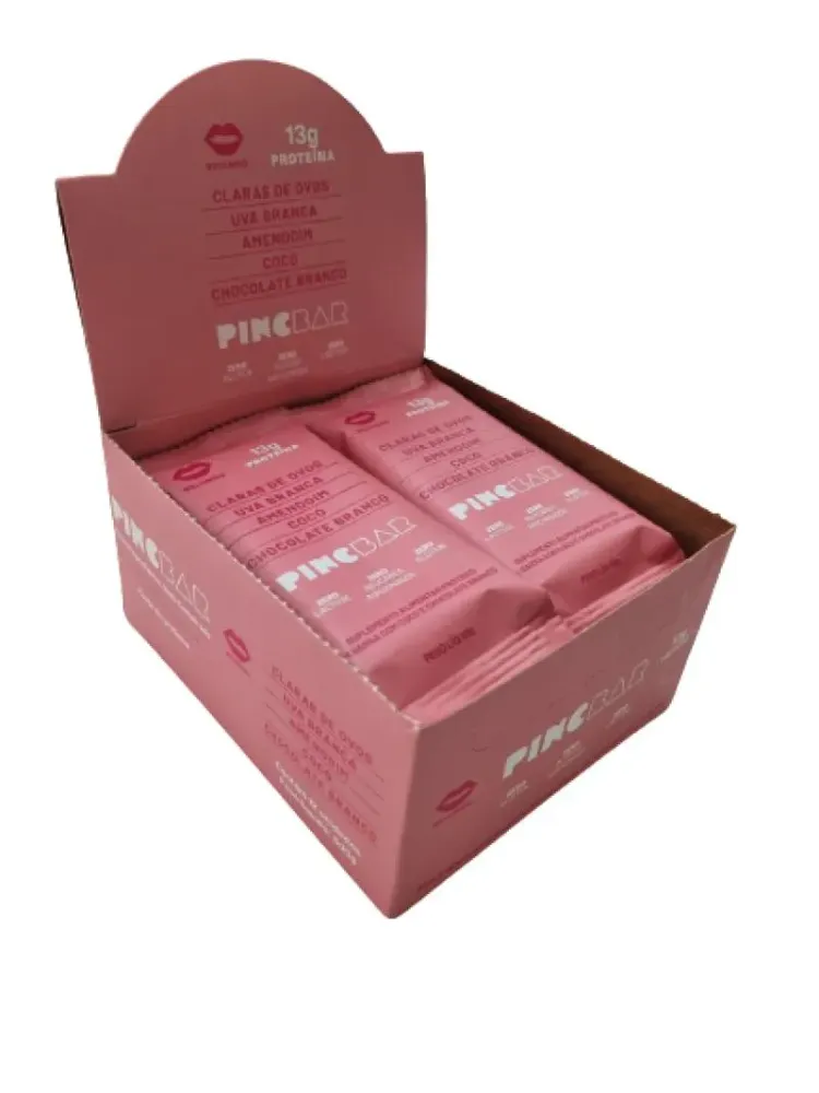 Barra de Proteína Beijinho sem Açúcar 50G Pincbar 12 unidades
