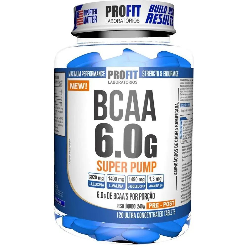 Bcaa Super Pump 6g - 120 Tabletes - Profit