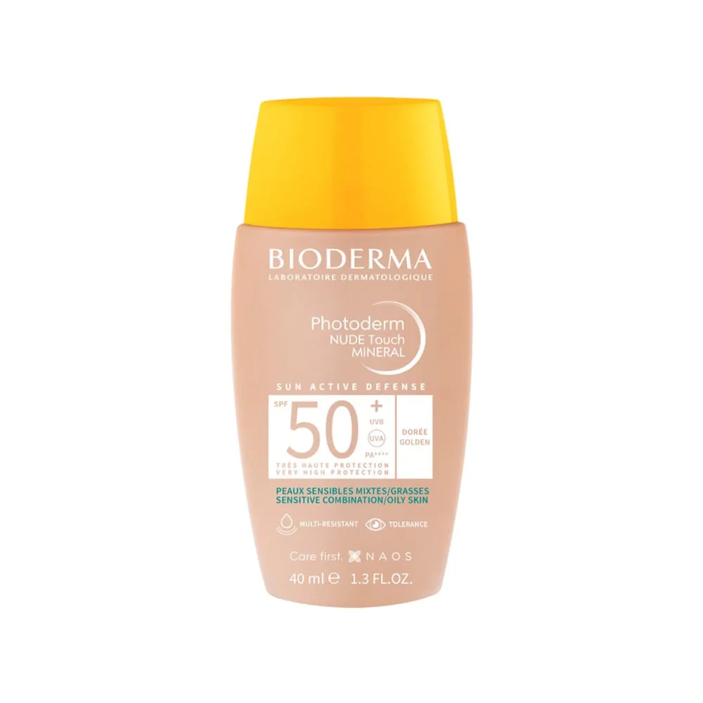 Bioderma Photoderm Nude Touch Mineral Protetor Solar FPS 50+ Cor 3.0 Cobertura Natural e Iluminada 40ml
