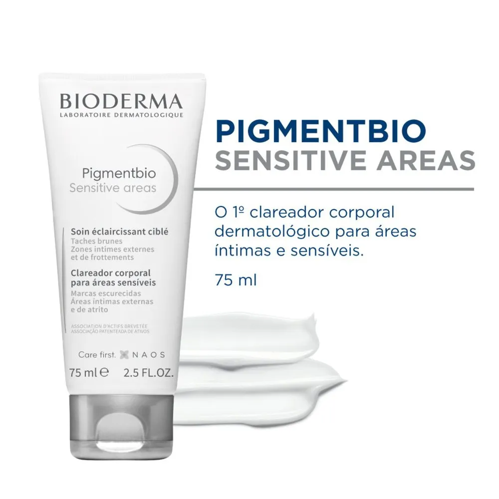 Bioderma Pigmentbio Sensitive Areas Clareador Corporal para Áreas Íntimas e Sensíveis 75ml