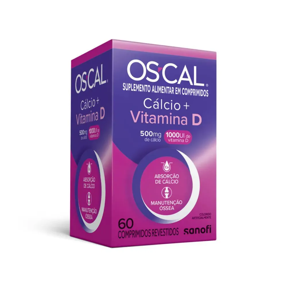 Cálcio 500mg + Vitamina D 1000UI Os-Cal D 60 comprimidos