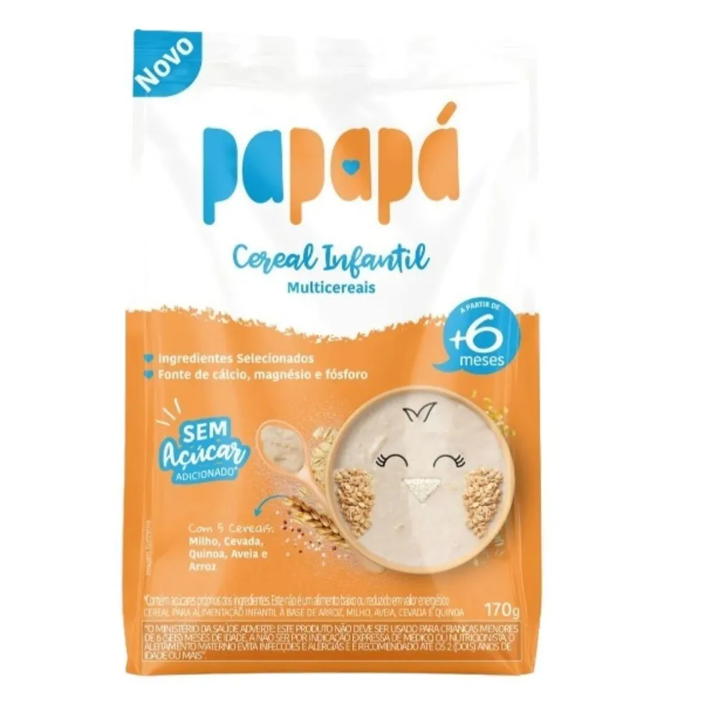 Cereal Infantil Papapá Multicereais Sem Açúcar 170g