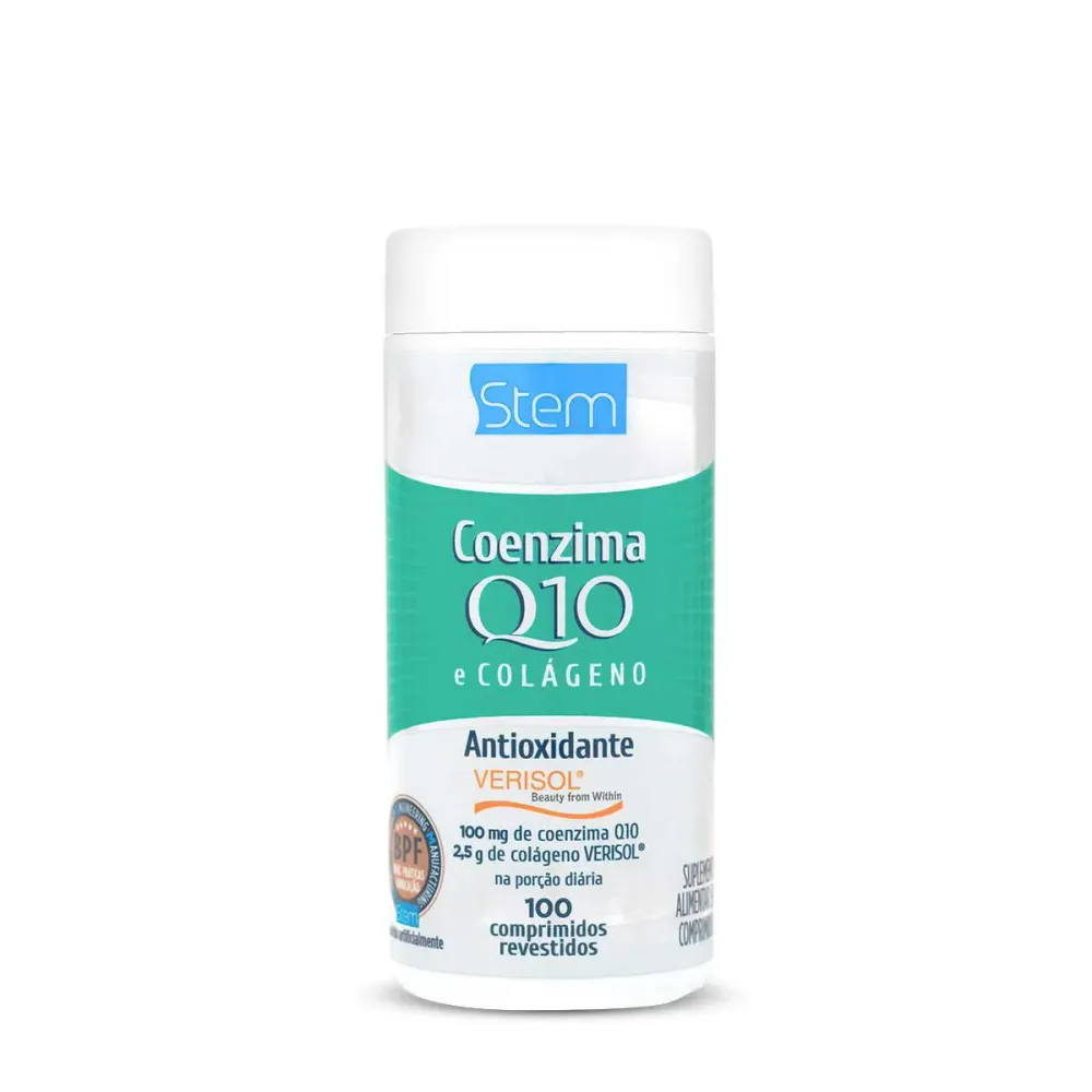 Coenzima Q10 25mg + Colágeno 750mg Stem 100 comprimidos