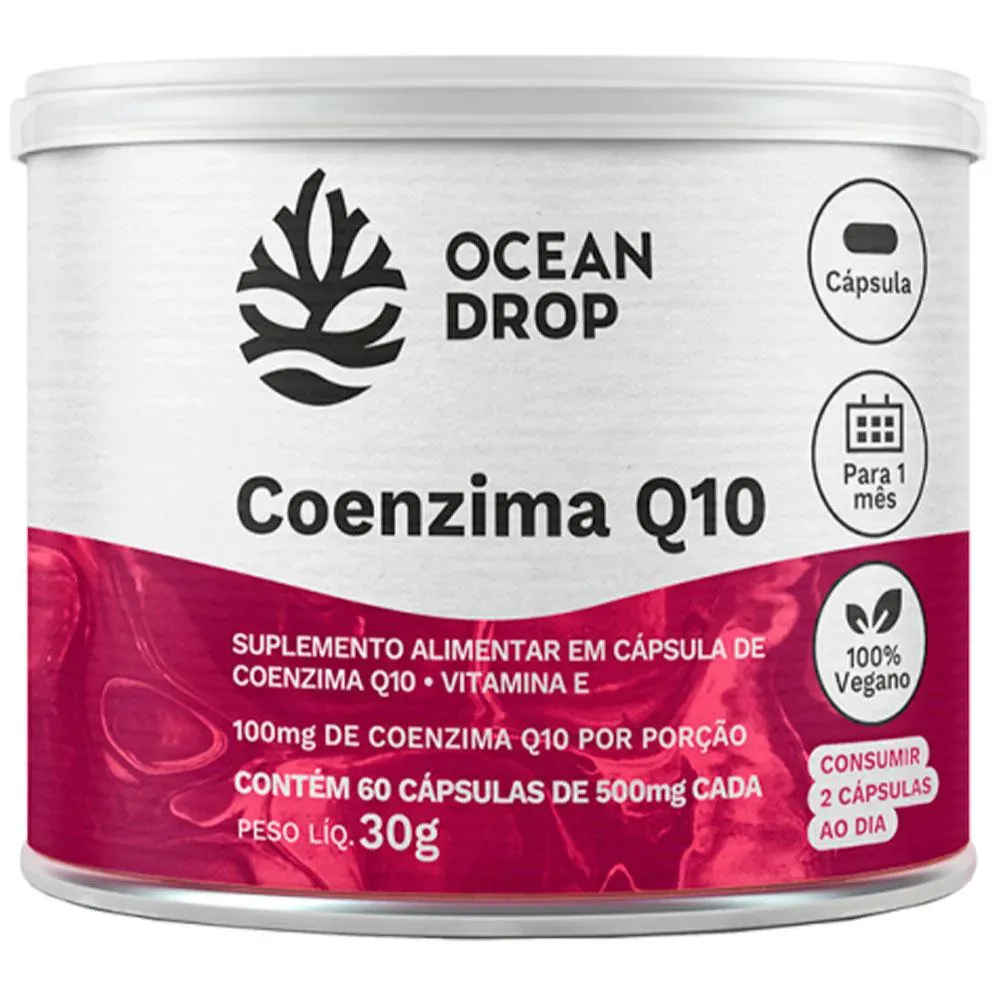 Coenzima Q10 + Vitamina e (60 Cápsulas) - Ocean Drop