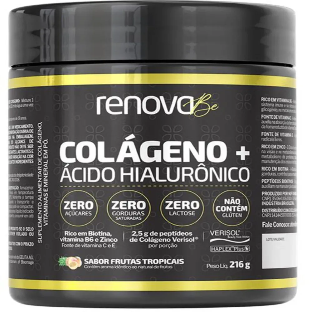 Colágeno Renova Be Ácido Hialurônico Sabor Frutas Tropicais 216g