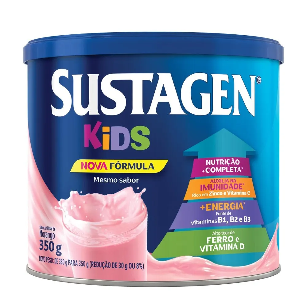 Complemento Alimentar Infantil Sustagen Kids Sabor Morango 350g
