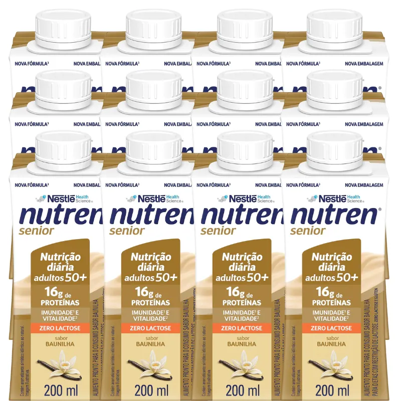 Complemento Alimentar Nutren Senior Baunilha 200Ml 12 Unidades