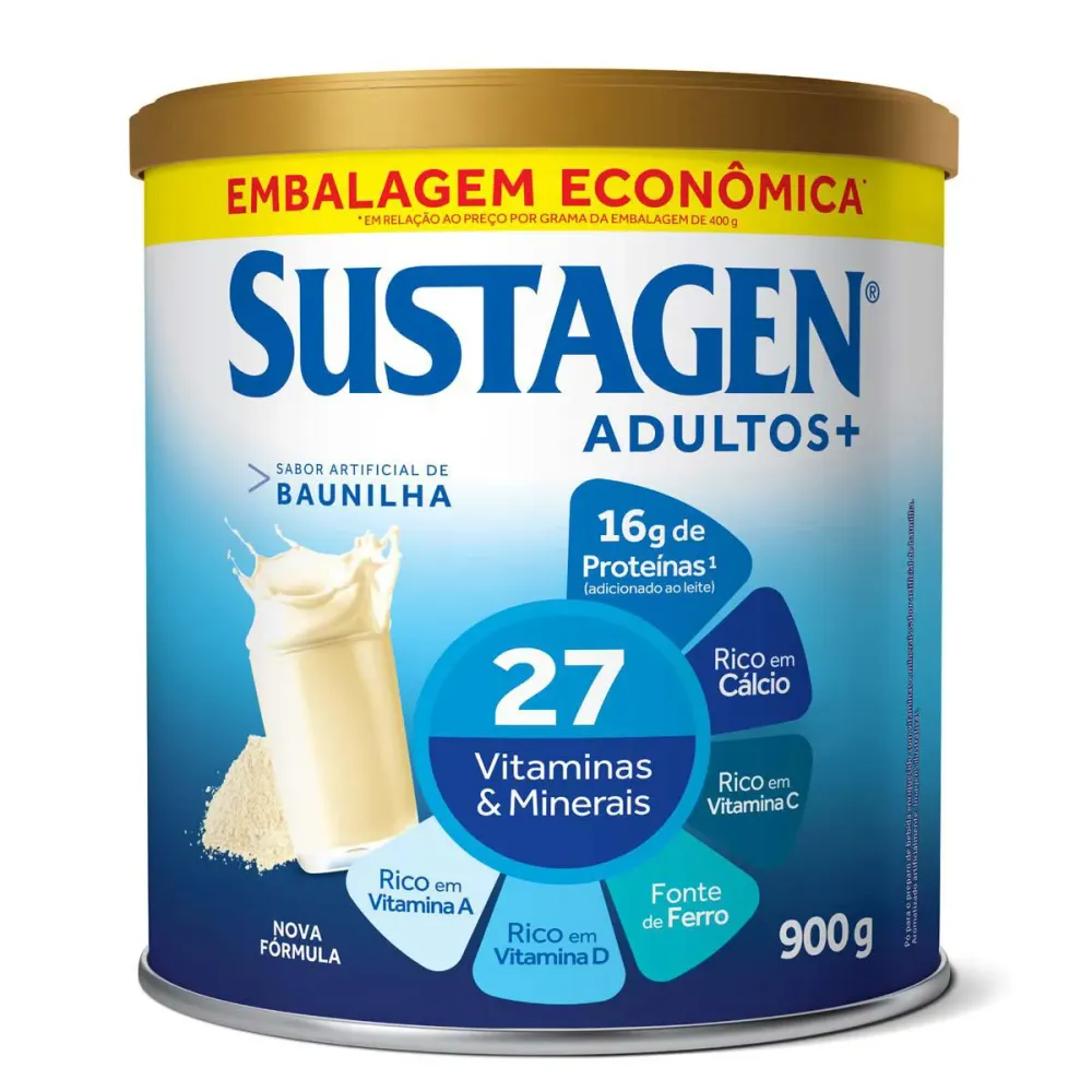 Complemento Alimentar Sustagen Adultos+ Baunilha 900g