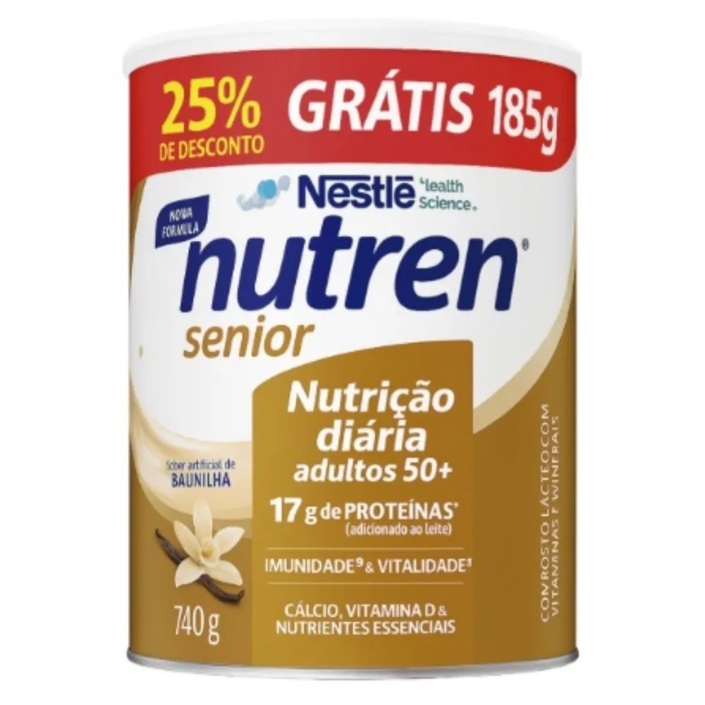 Composto Lácteo Nutren Senior Sabor Baunilha 740g 25% De Desconto
