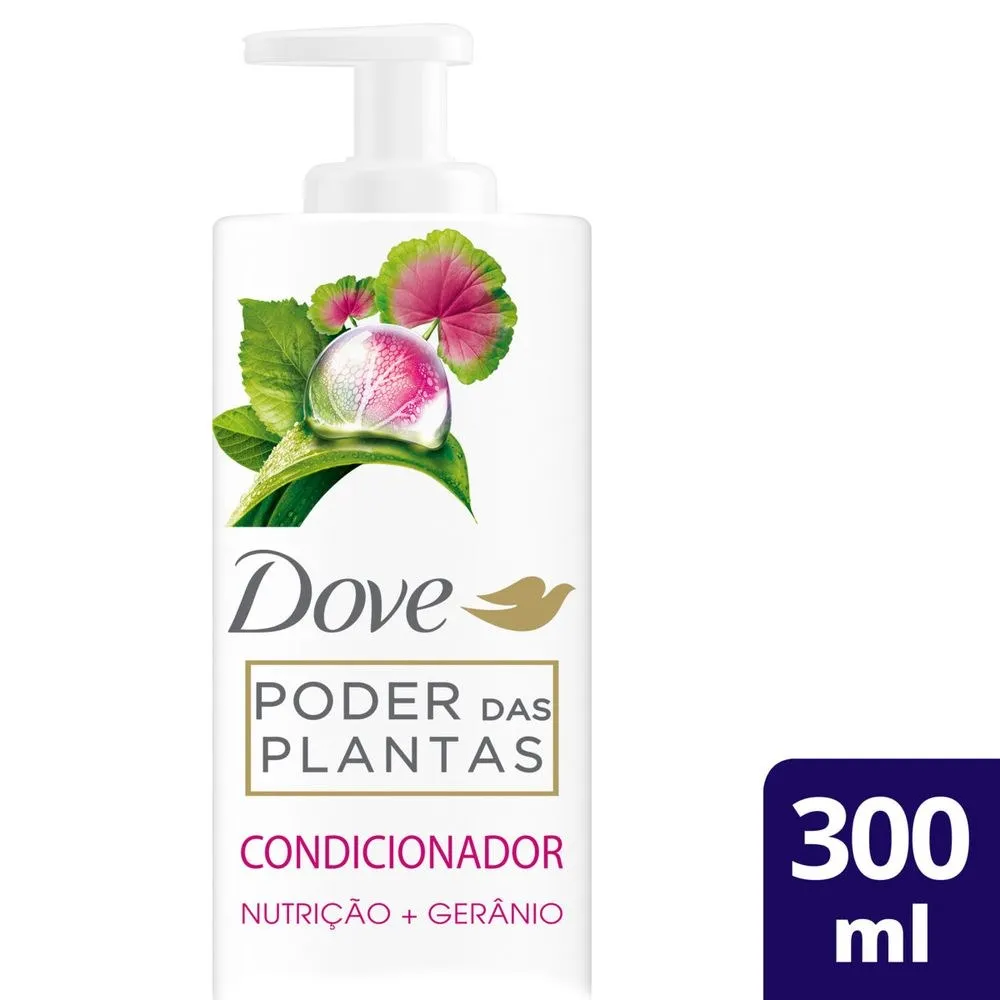 Condicionador Dove Poder Das Plantas Nutrição+gerânio 300ml