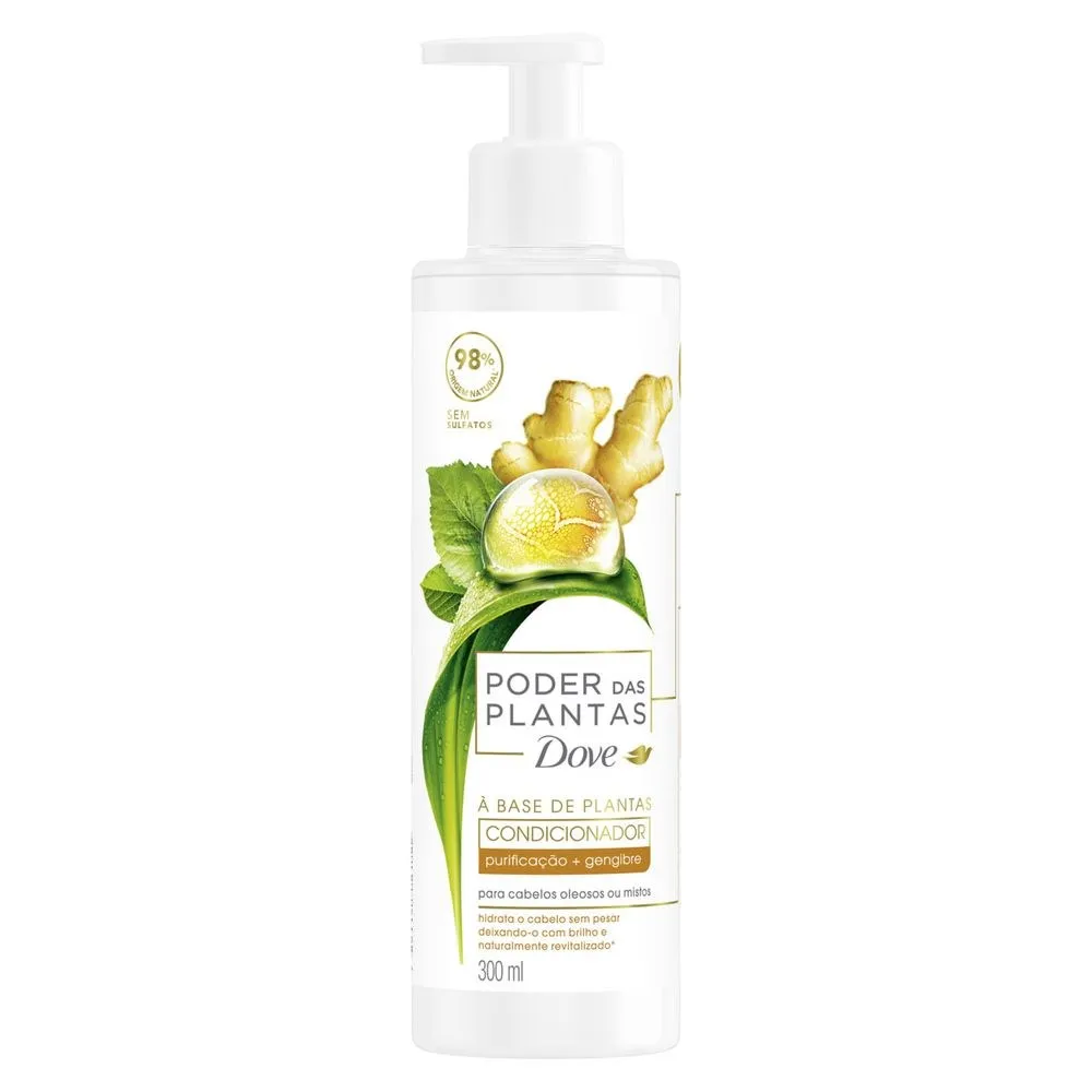 Condicionador Dove Poder Das Plantas Purificação Gengibre 300ml