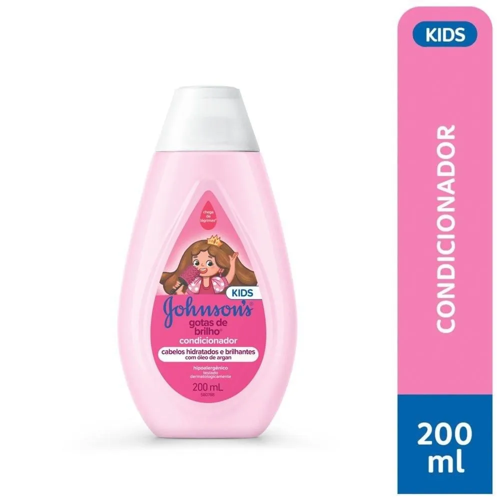 Condicionador Infantil Johnson's Baby Gotas de Brilho 200ml