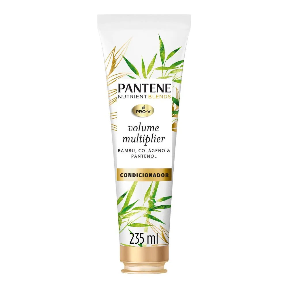 Condicionador Pantene Nutrient Blends Multiplicador De Volume Com Bambu, Colágeno E Pantenol 235ml