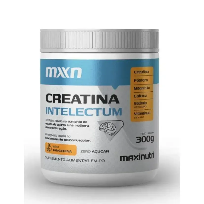 Creatina Intelectum Mxn - com Cafeina (300g) - Sabor: Tangerina