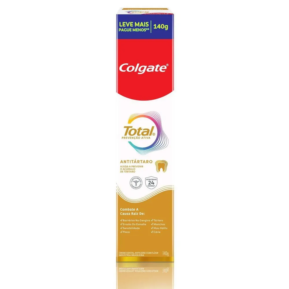 Creme Dental Colgate Total Prevenção Ativa Anti Tártaro 140g