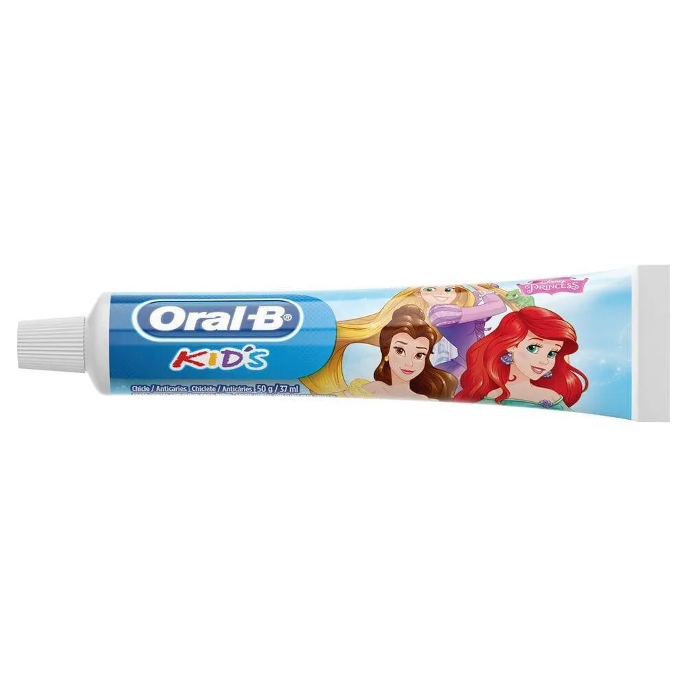 Creme Dental Infantil Oral-B Kids Disney Princesas Anticáries com Flúor 50g