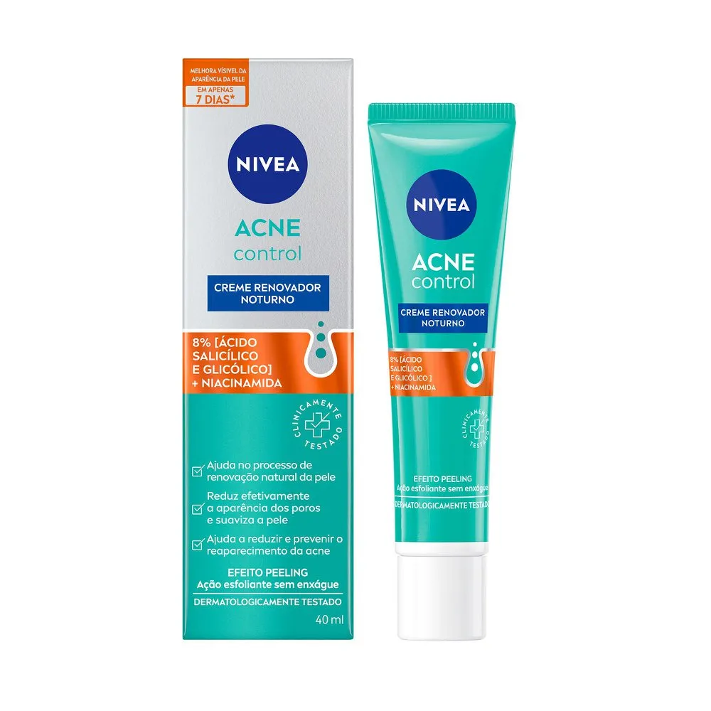 Creme Facial Nivea Acne Control Renovador Noturno 40ml