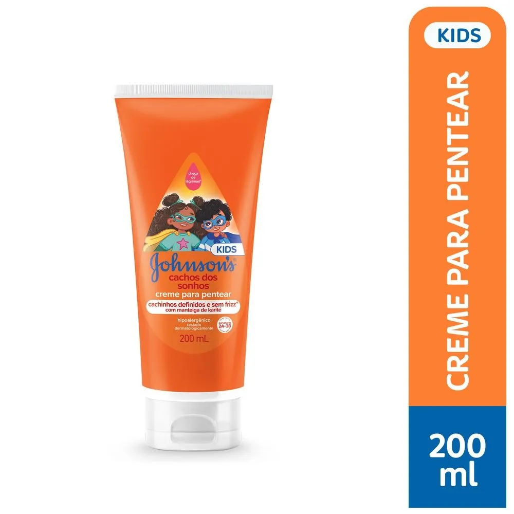 Creme para Pentear Infantil Johnson's Baby Cachos dos Sonhos 200ml