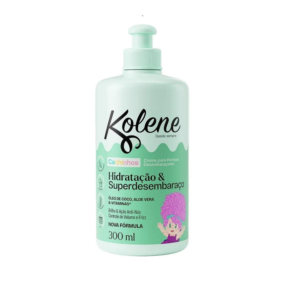 Creme para Pentear Infantil Kolene Cachinhos Hidratação e Super Desembaraço 300ml