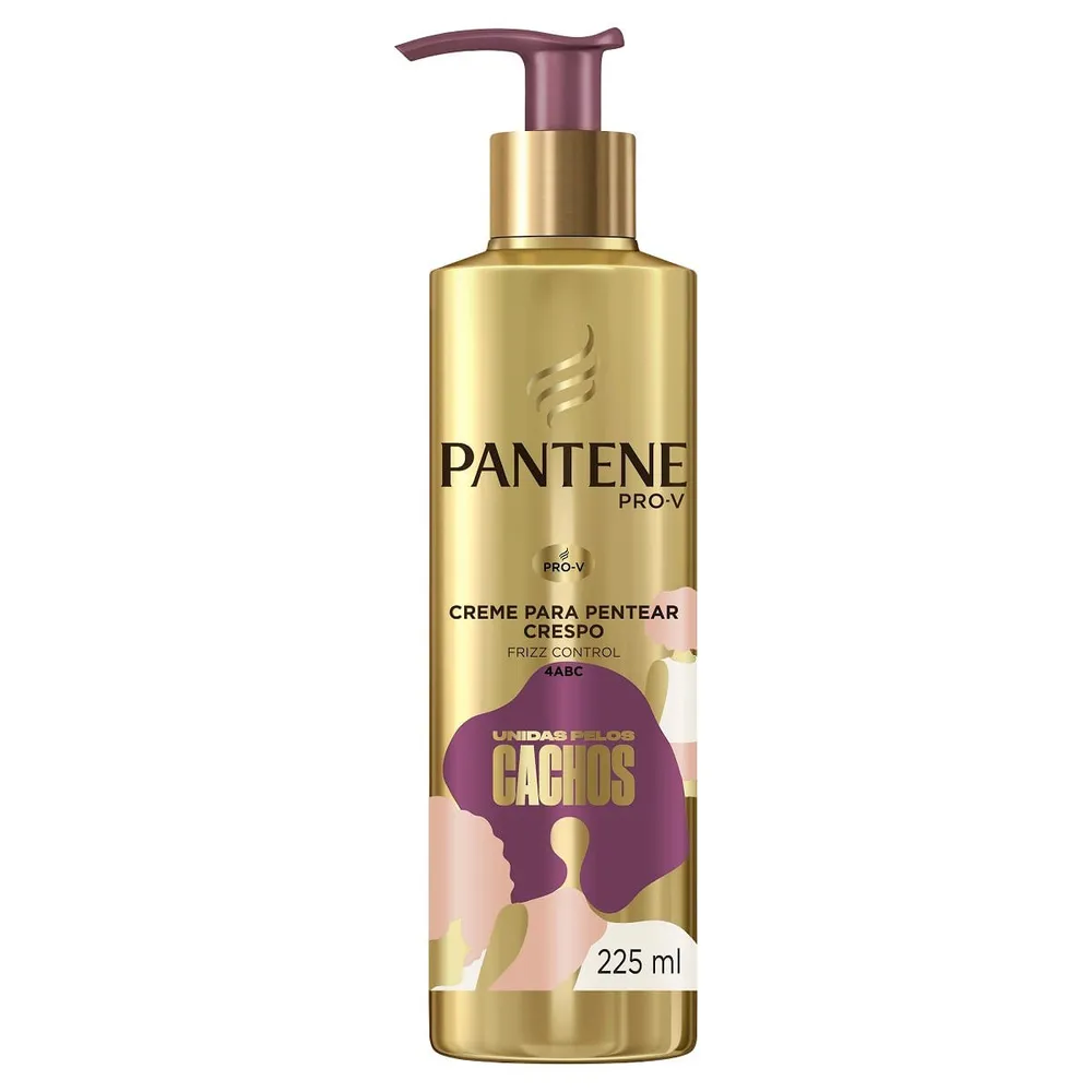 Creme Para Pentear Pantene Unidas Pelos Cachos Crespos 225ml