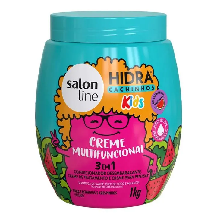 Creme para Tratamento Infantil Salon Line 1kg Kids Hidra 3 em 1 Cachinhos