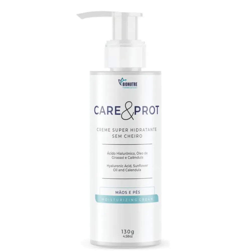 Creme Super Hidratante Pés e Mãos Sem Cheiro 130g Care&prot Bionutre Pharmaceuticals - Quimioterapia