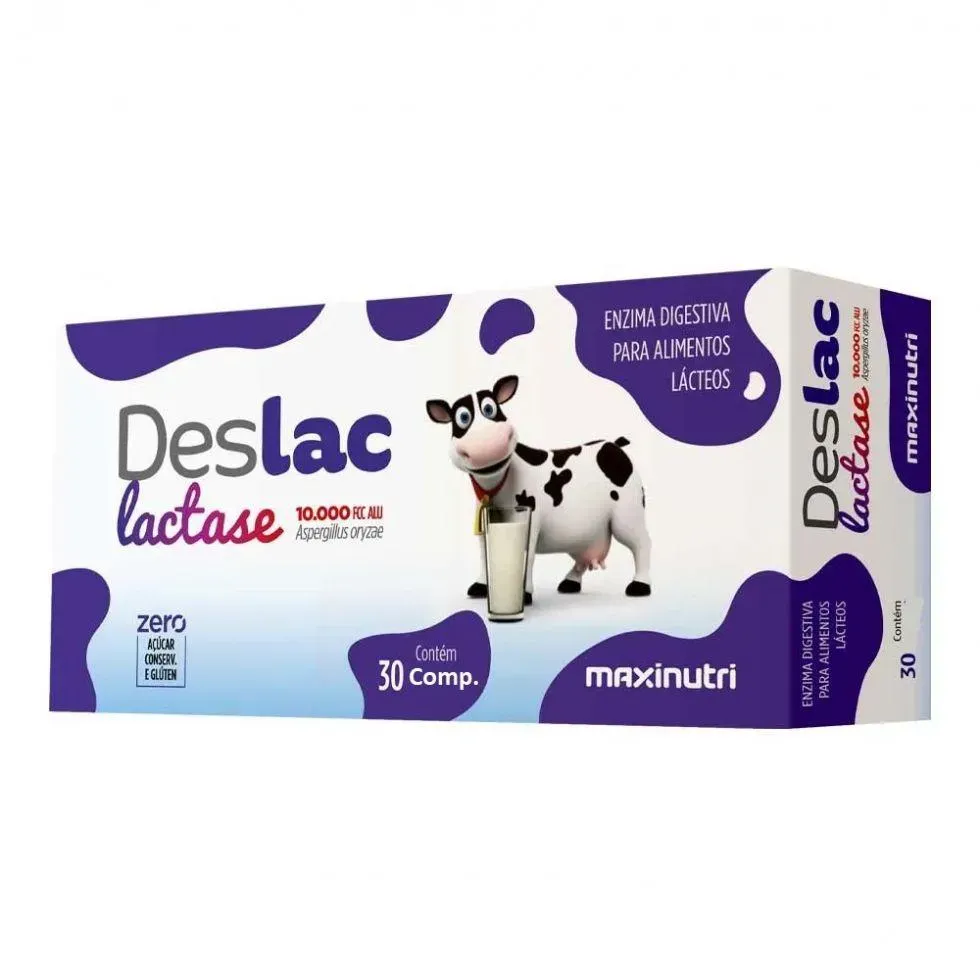 Deslac Lactase 10.000 Fcc Mastigável (30 Comp) - Padrão: Único