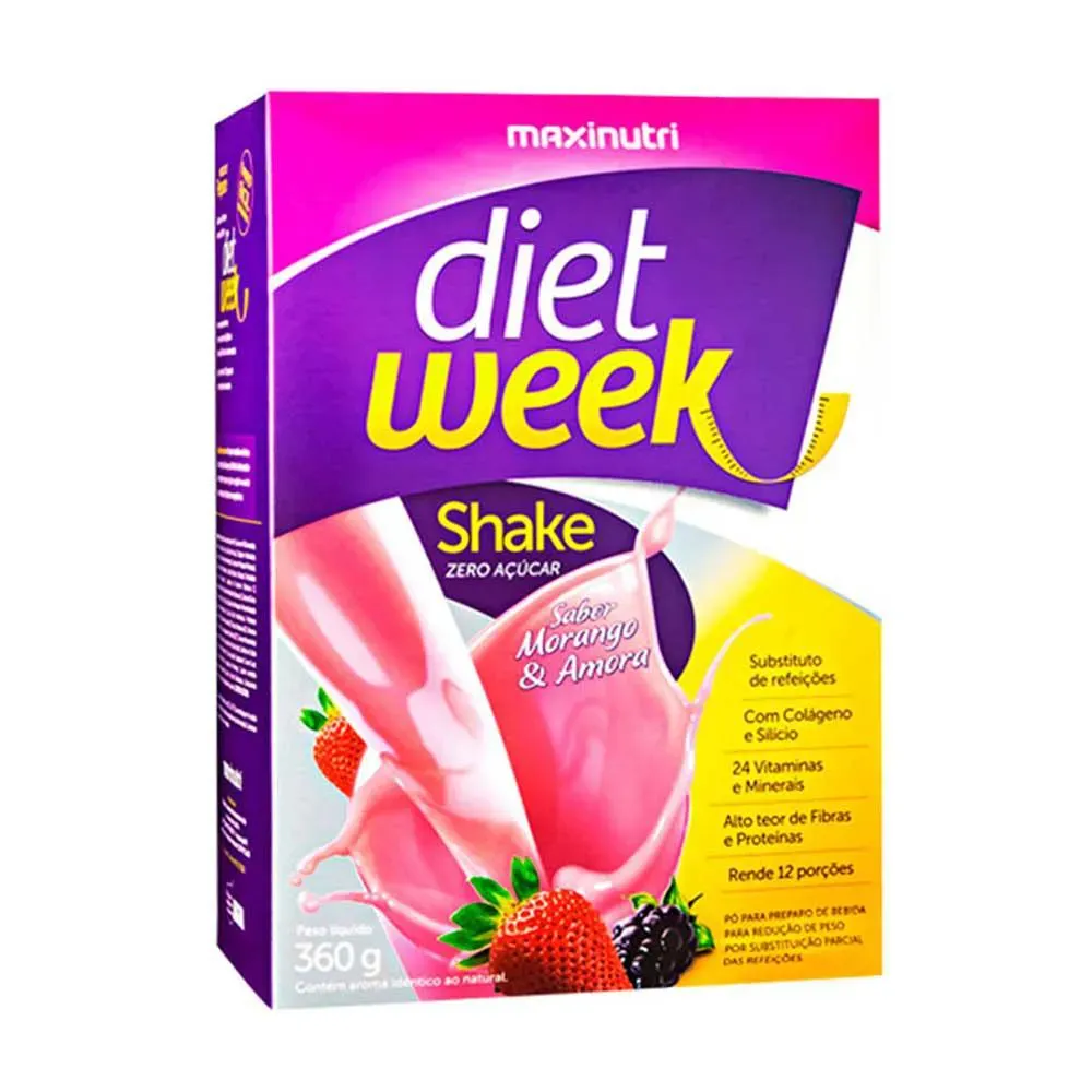 Diet Week Shake Morango e Amora 360g Maxinutri