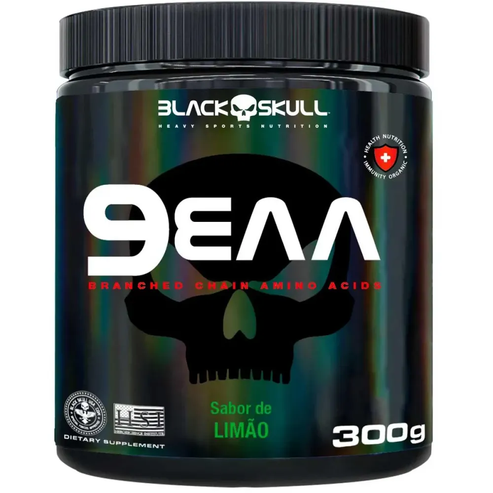 Eaa Suplemento Eaa 9 Aminoácidos 300g Limão Black Skull