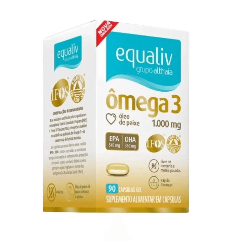 Equaliv Ômega 3 1000mg 90 Cápsulas Moles