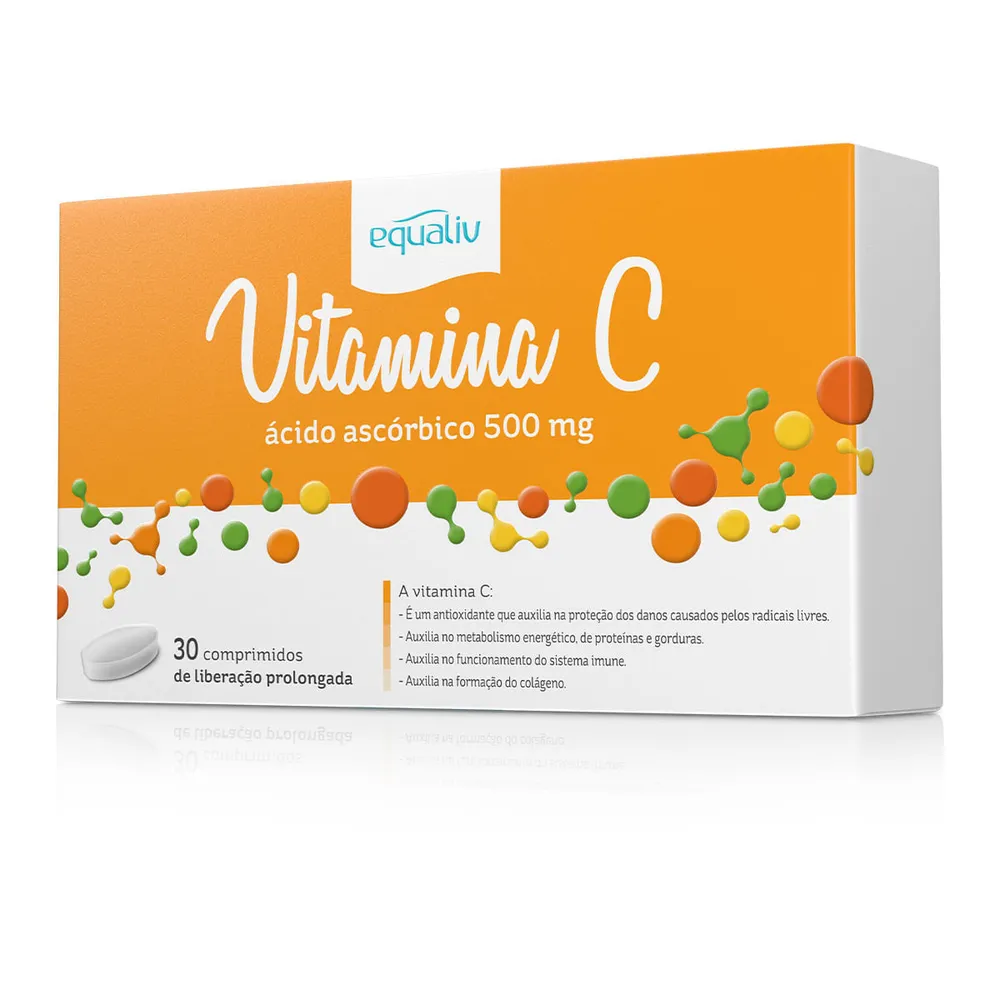 Equaliv Vitamina C 500mg 30 Comprimidos de Liberação Prolongada