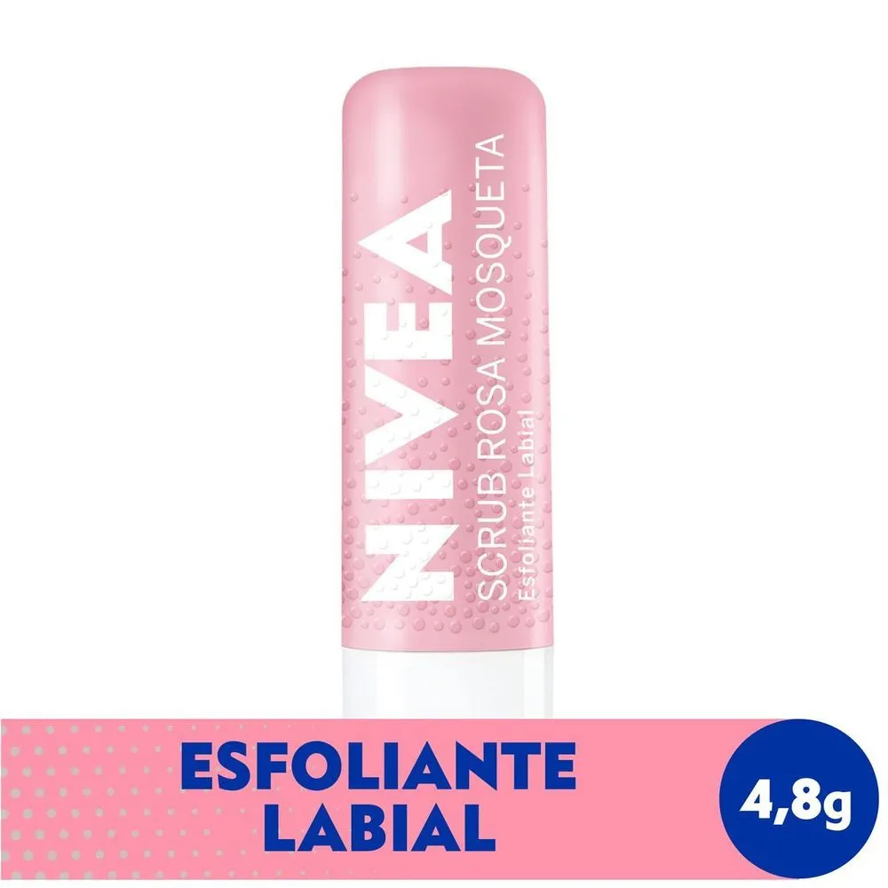 Esfoliante Labial Nivea Scrub Rosa Mosqueta + Vitamina E 4,8g