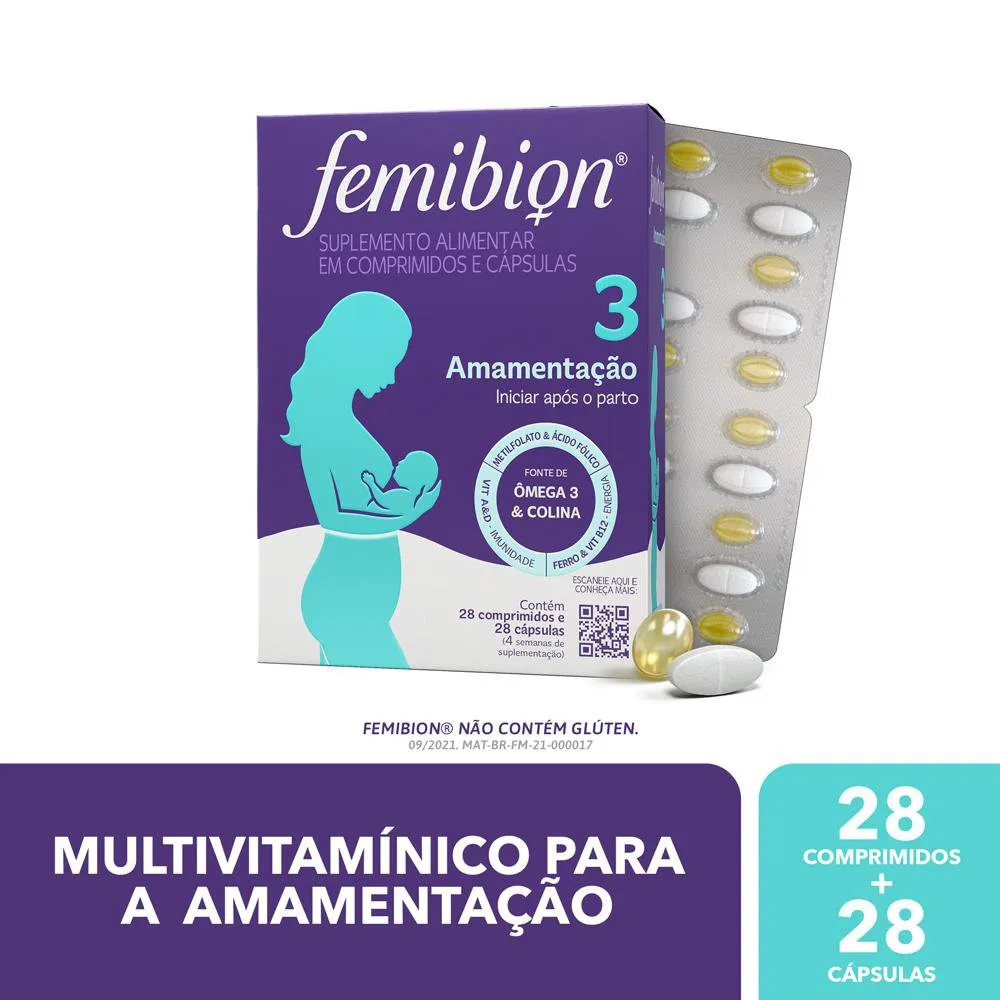 Femibion 3 Amamentação 28 Comprimidos Revestidos + 28 Cápsulas Moles