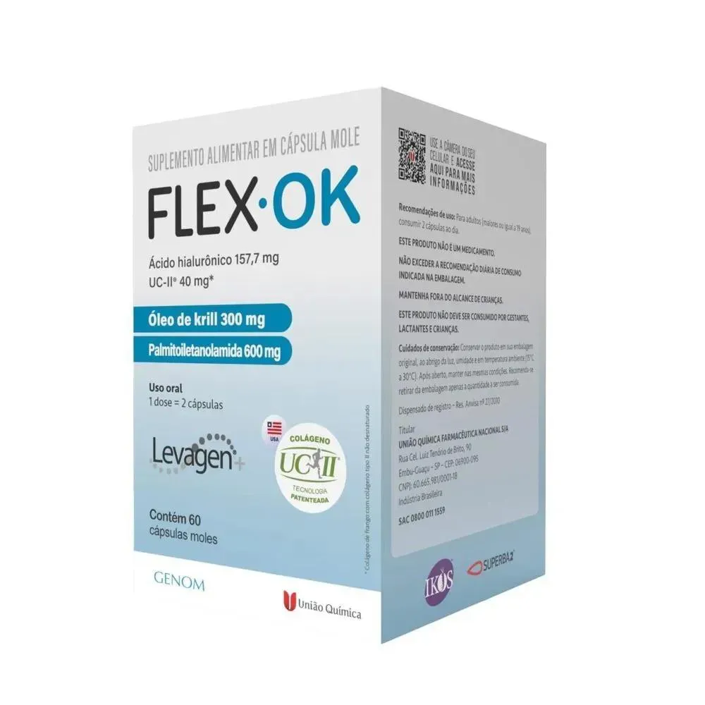 Flex Ok Suplemento Alimentar 60 cápsulas Genom