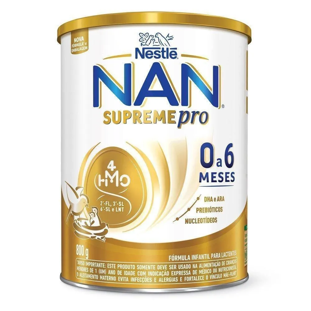Fórmula Infantil NAN Supreme Pro de 0 a 6 meses 800g