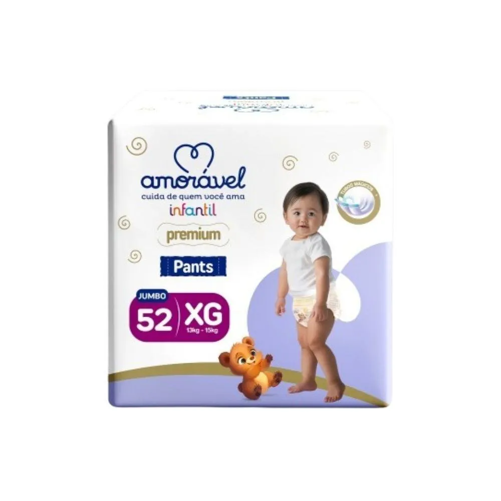 Fralda Amoravel Pants Xg 52 Unidades