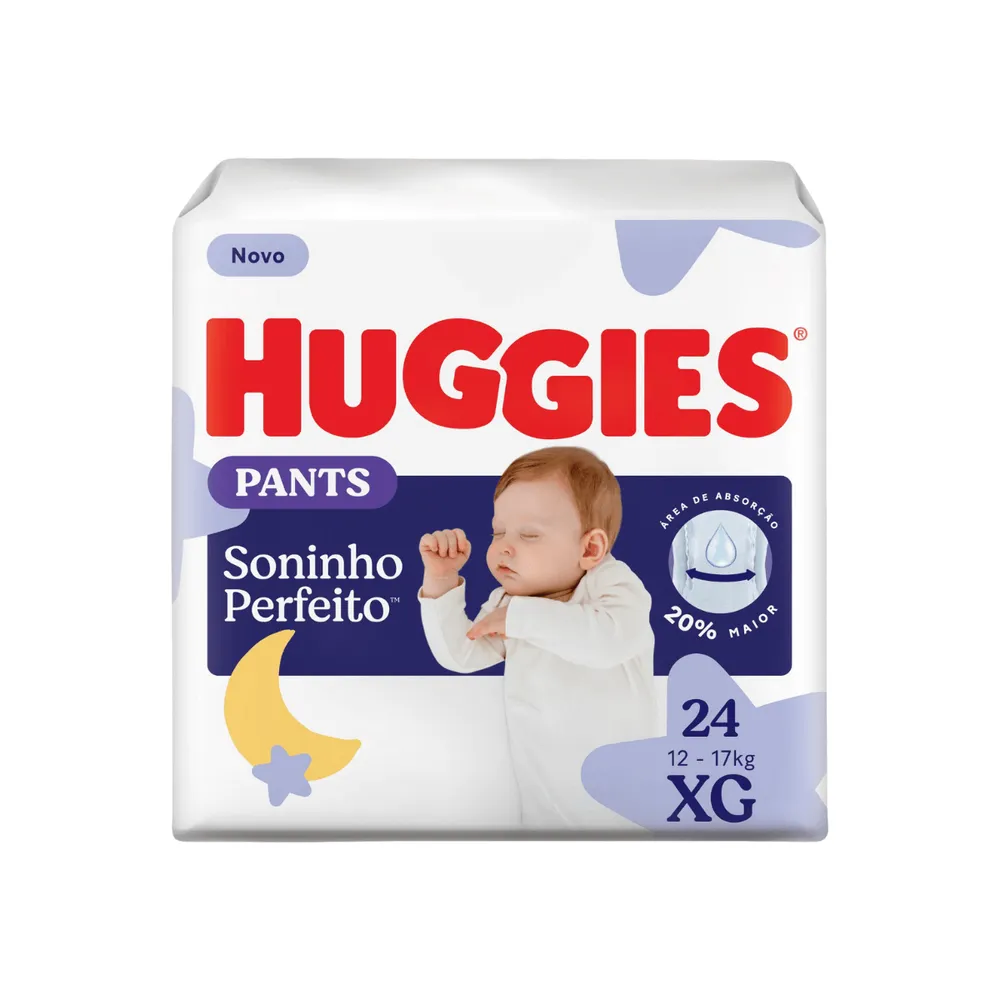 Fralda Descartável Infantil Pants Huggies Soninho Perfeito XG 24 Unidades