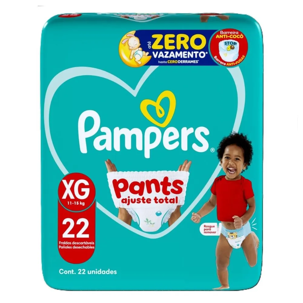 Fralda Pampers Pants Ajuste Total Xg 22 Unidades