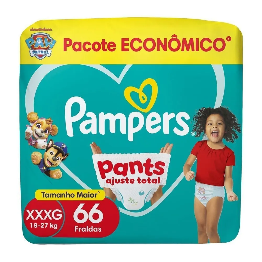 Fralda Pampers Pants Ajuste Total Xxxg 66 Unidades