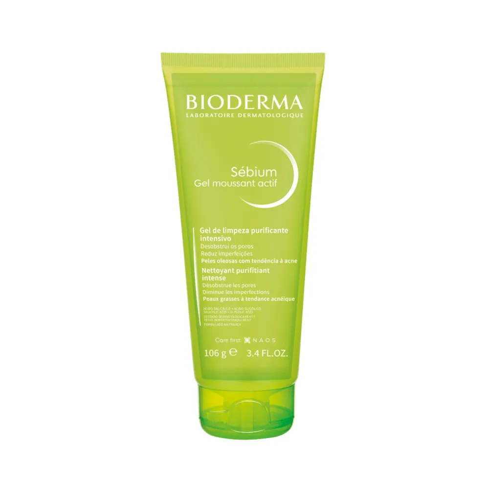 Gel de Limpeza Antiacne Bioderma Sébium Gel Moussant Actif 100ml