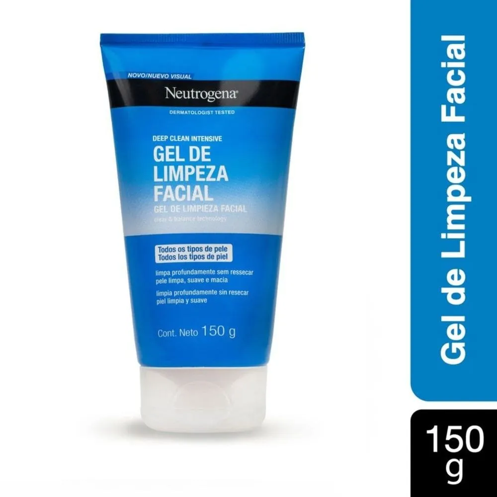 Gel de Limpeza Facial Neutrogena Deep Clean Pele Mista a Oleosa 150g