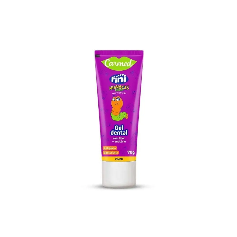 Gel Dental Carmed Fini Minhoca Anticáries com Flúor 70g