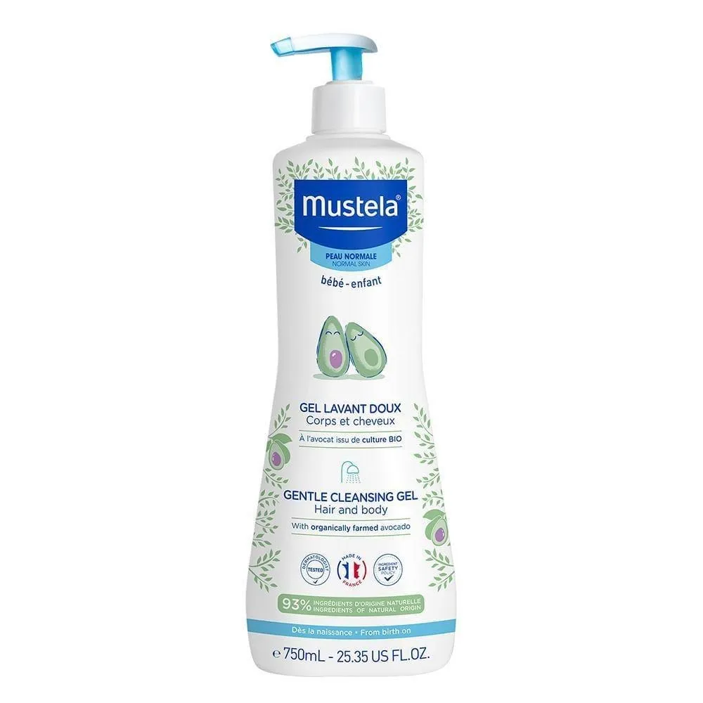 Gel Lavante Mustela Bebê Suave com Abacate Orgânico 750ml
