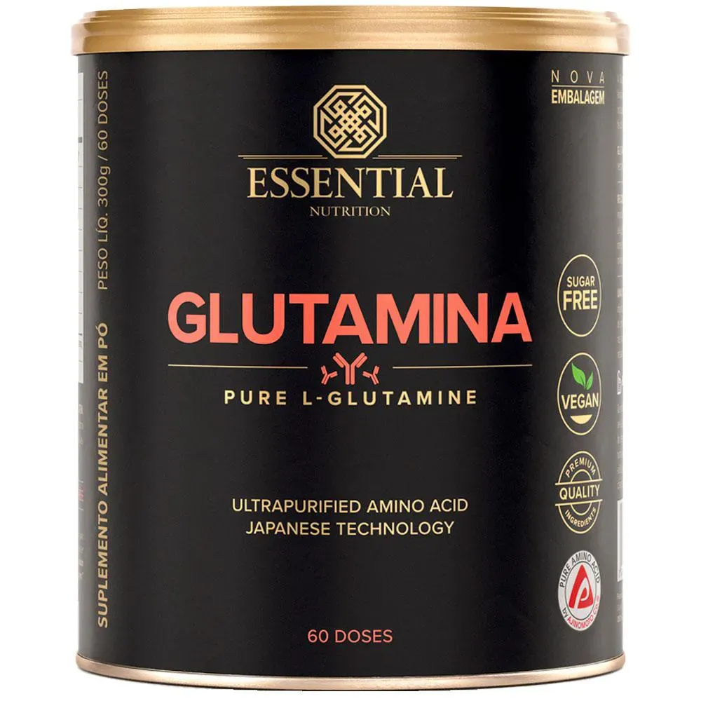 Glutamina 100% Pura - Lata 300g - Essential Nutrition