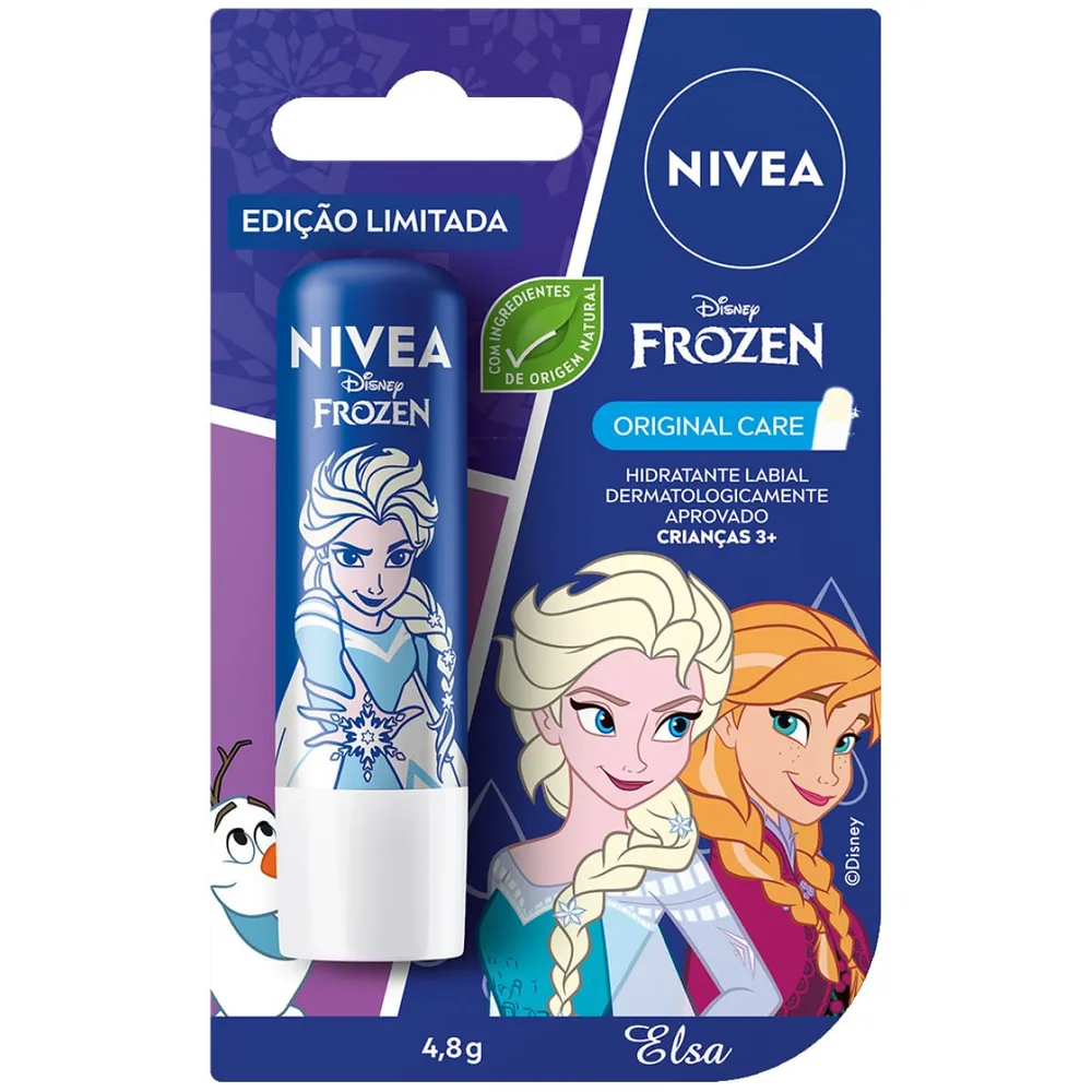 Hidratante Labial Nivea Disney Frozen Original Care 4,8g
