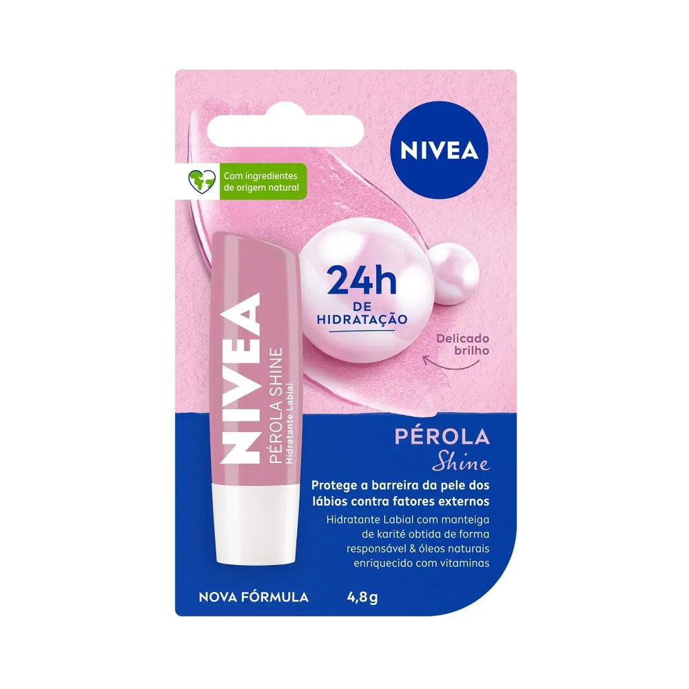 Hidratante Labial Nivea Pérola Shine 4,8g