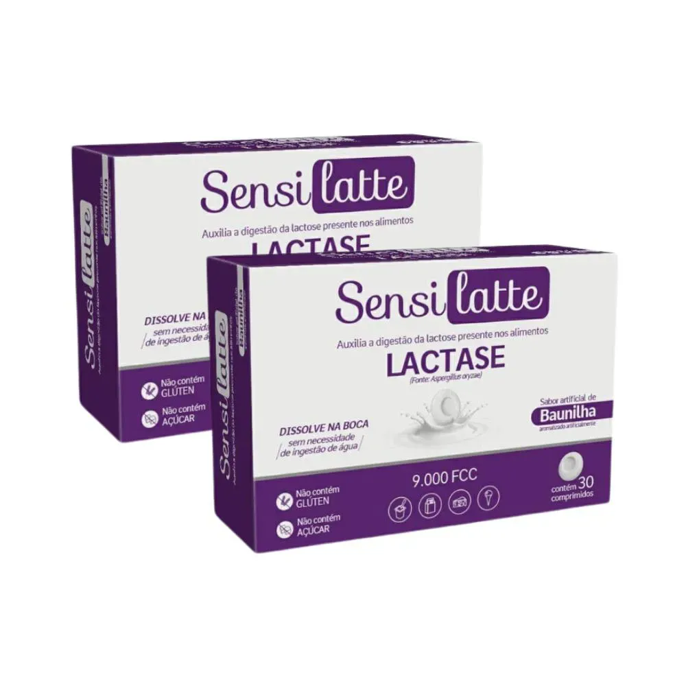 Kit 2 Sensilatte Lactase 9.000 Fcc - 30 cápsulas - Prati Donaduzzi