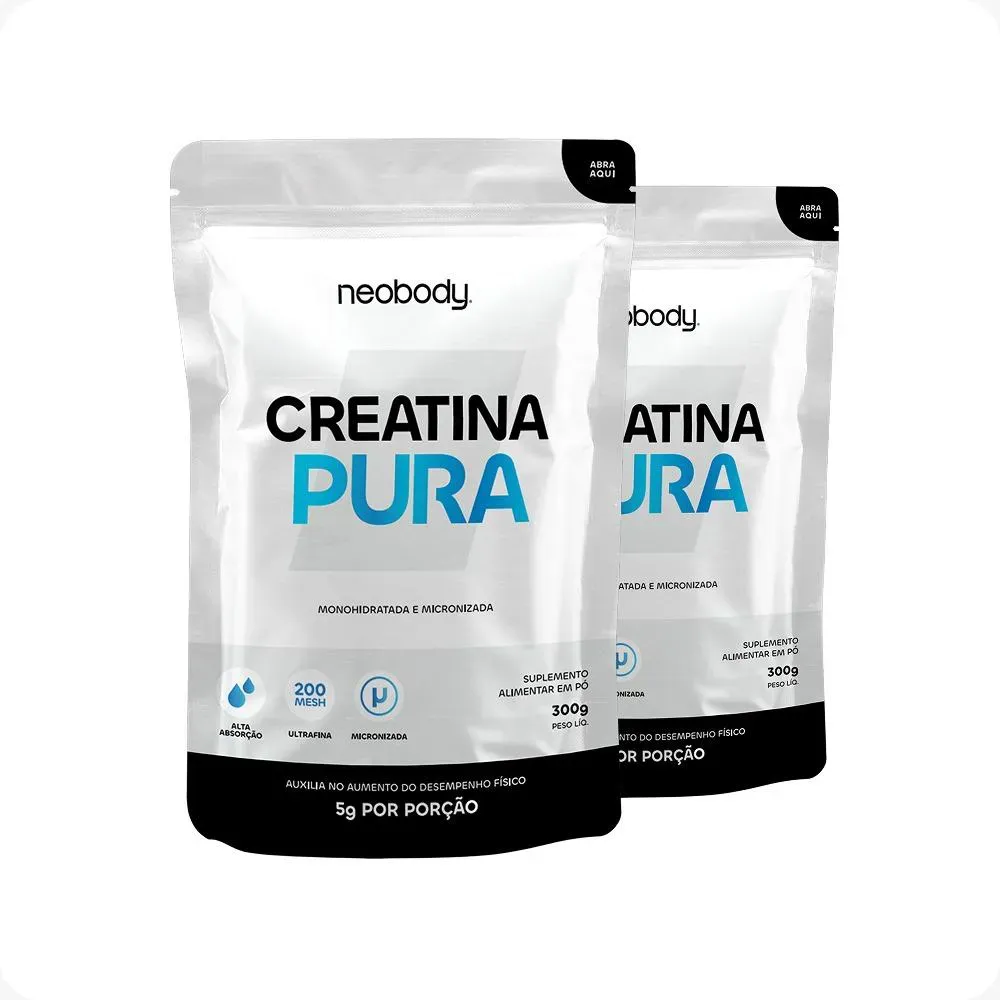 Kit 2x Creatina 100% Pura com Laudo 300g Neobody Nutrition